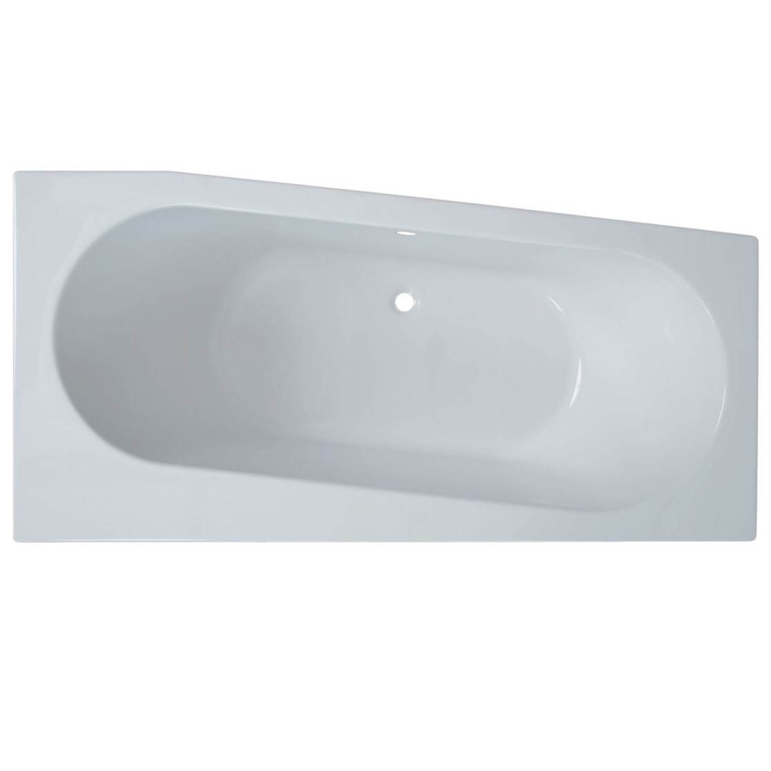 Raumspar-Badewanne Bodensee R, rechts 170 x 85 cm - 1