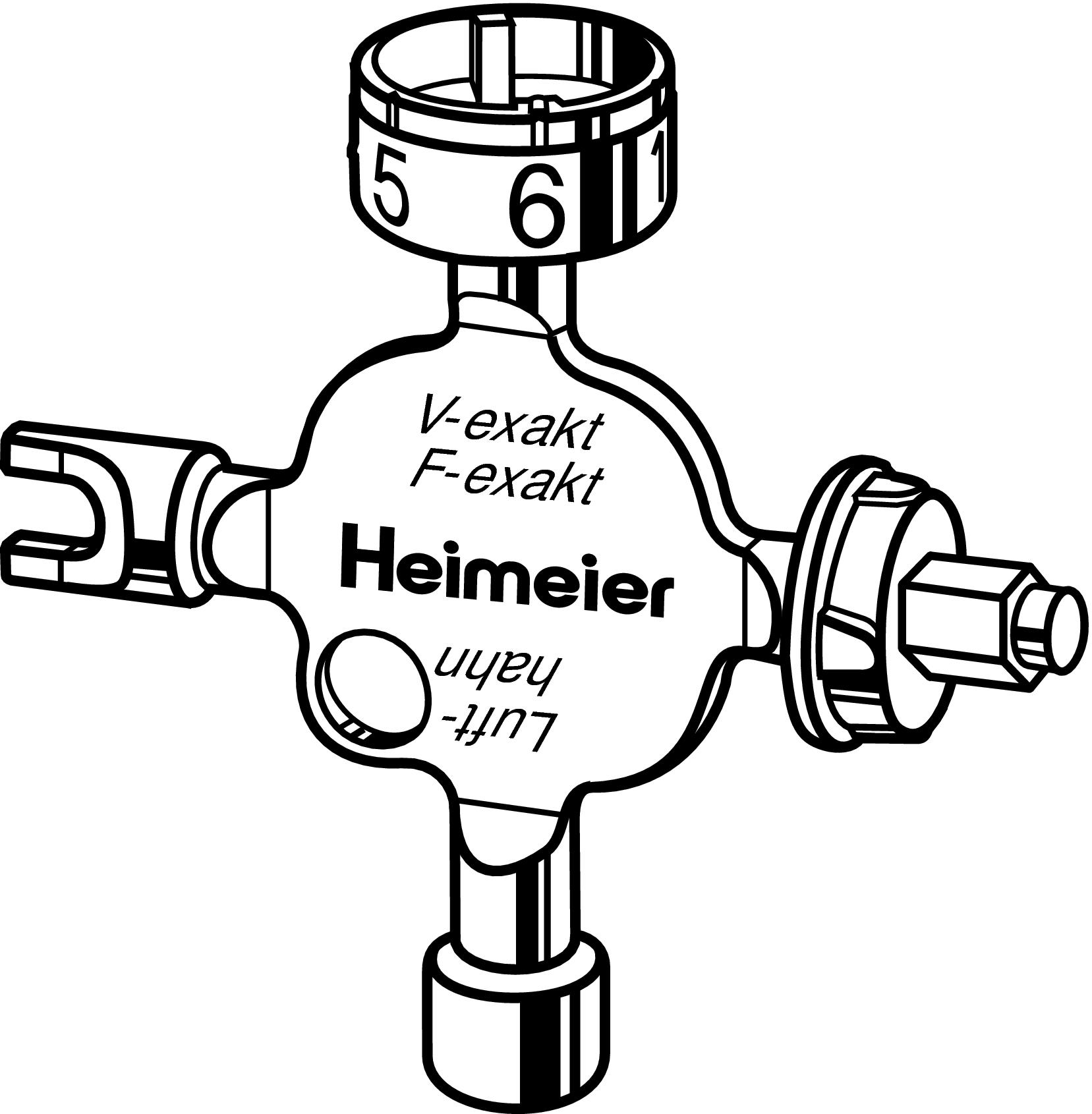 HEIMEIER Universalschlüssel Halo-B Kopf, Regulux, Vekolux, V/F-exakt - 2