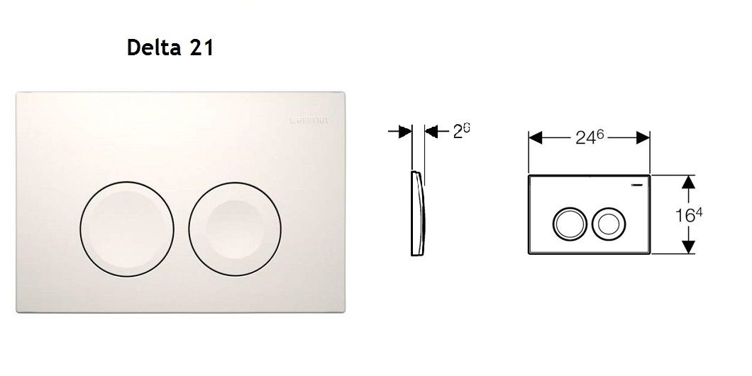 WC-Set Duofix Basic mit Tiefspül WC, Einwurfschacht, Delta 25 und WC Sitz - 3