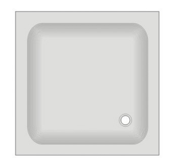 Quadratische Duschwanne 80 x 80 x 14 cm / KSB 17