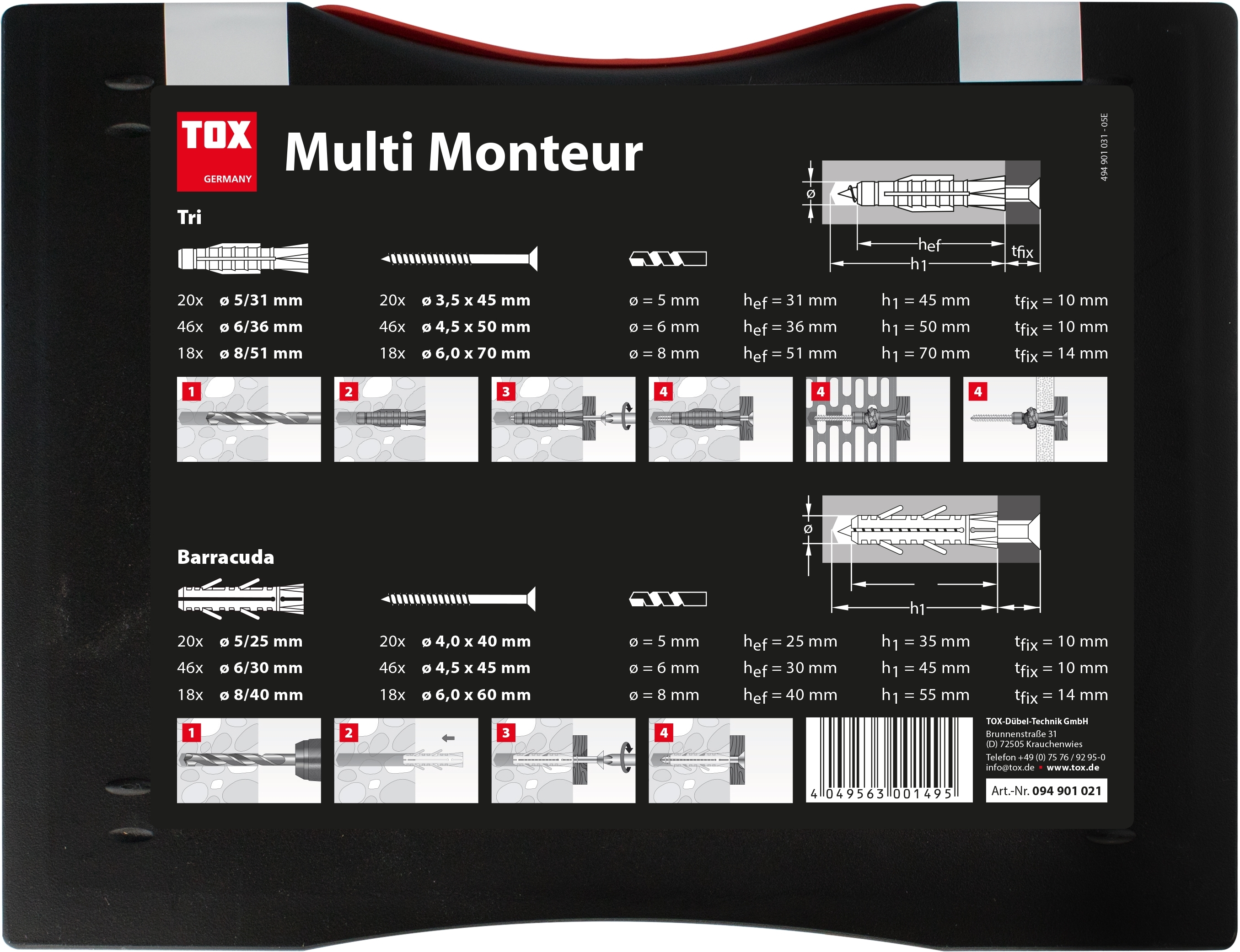 Standard-Sortiment Monteur Multi 336 tlg. Dübel + Schrauben - 2