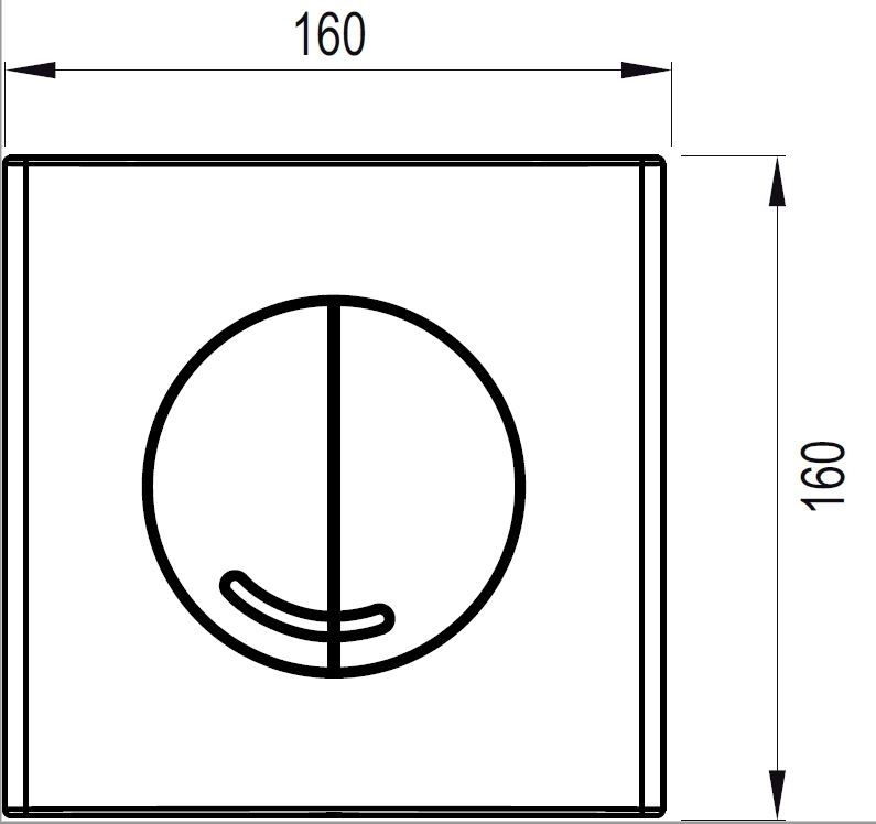 Betätigungsplatte Argos 2-Menge chrom-glänzend - 2