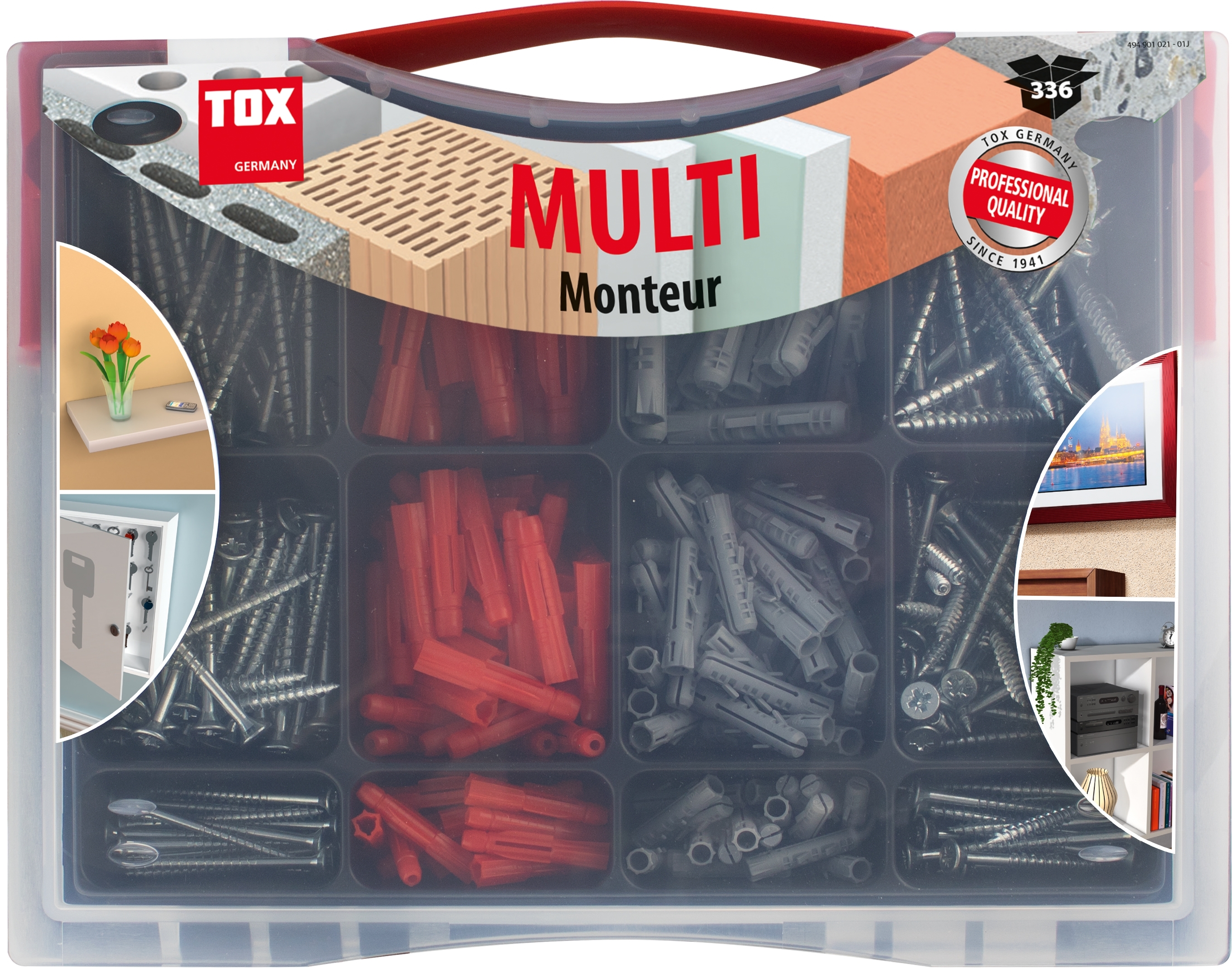 Standard-Sortiment Monteur Multi 336 tlg. Dübel + Schrauben - 6