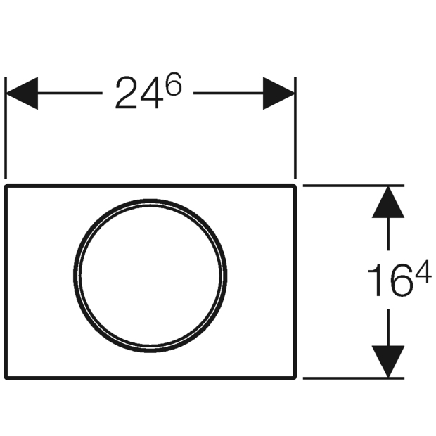 Betätigungsplatte Sigma 10 weiß / hochglanz / weiß - 2