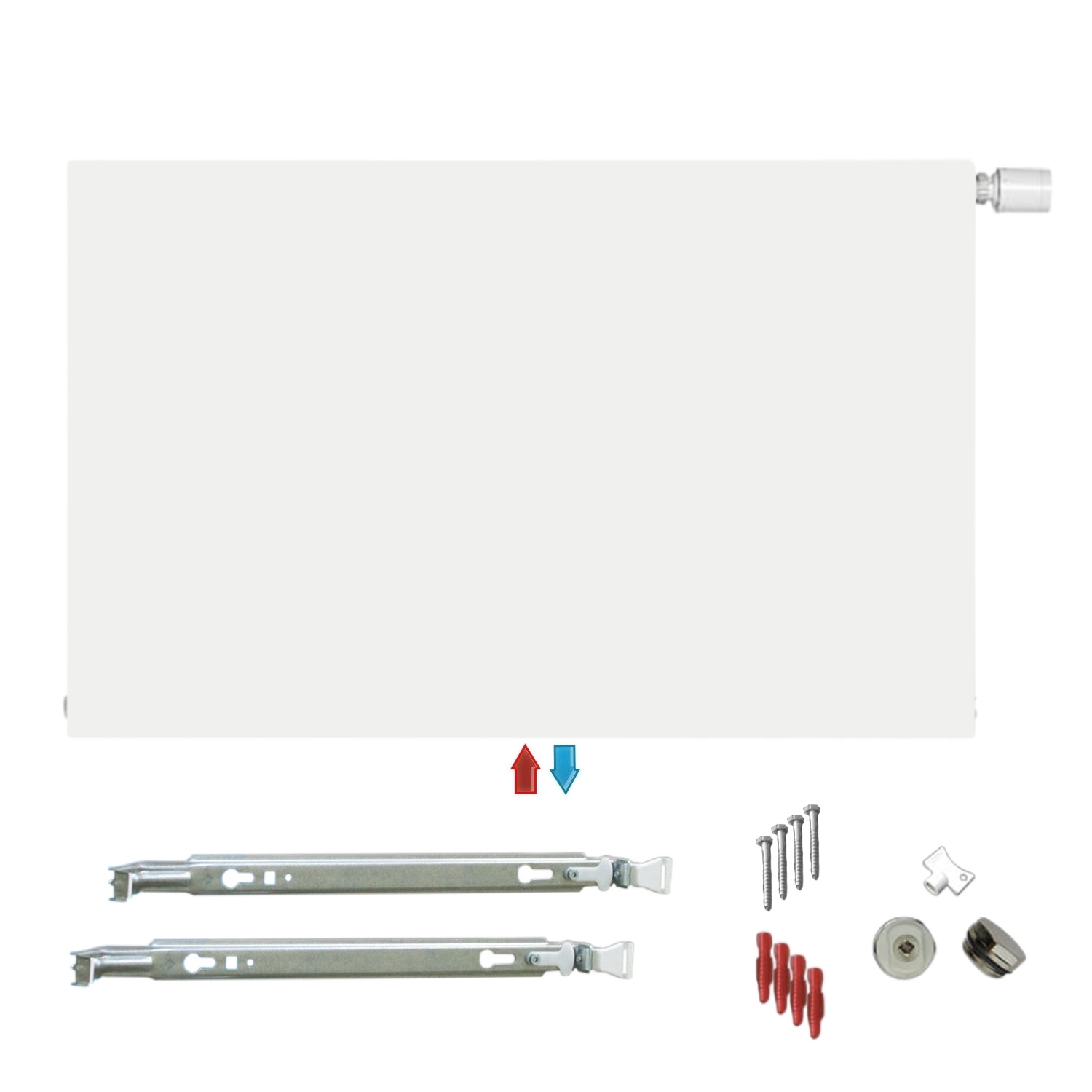 Logatrend VCM-Plan.2 Ventil-Heizkörper Mittenanschluss Höhe 900mm weiß glatte Front