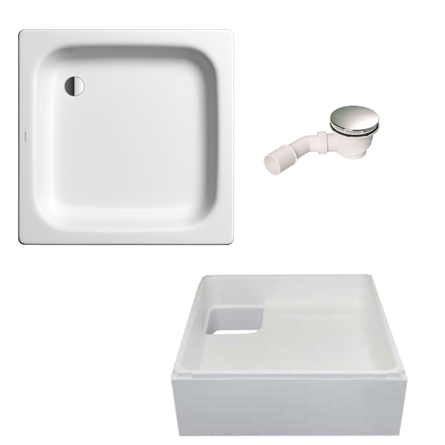 B-Ware ! Duschwanne Sanidusch 90 x 90 x 14 cm inkl. Träger, Ablaufgarnitur & Reparaturstift B-Ware ! Duschwanne Sanidusch 90 x 90 x 14 cm inkl. Träger, Ablaufgarnitur & Reparaturstift
