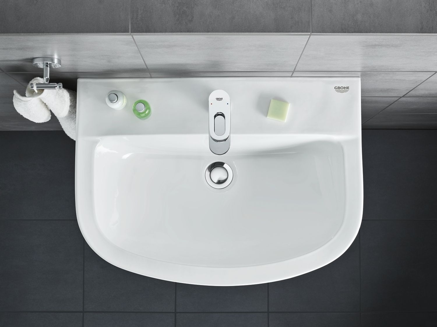 Bau Keramik Waschtisch 60 cm alpinweiß - 2