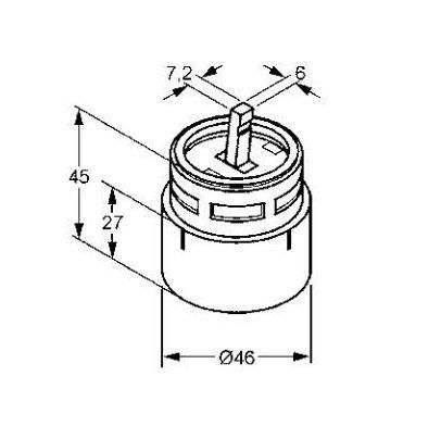 Kartusche / Steuereinheit für Einhhandmischer 46mm - 4