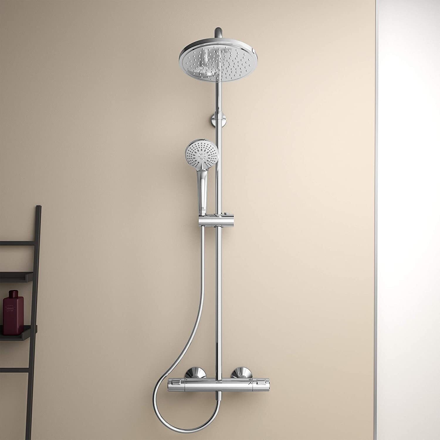 IDEALRAIN Duschsystem M3, Ø 200 mm mit Ceratherm T25 Brausethermostat chrom - 4