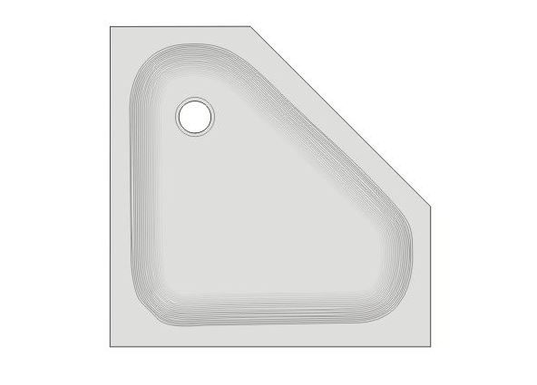 Fünfeck- Duschwanne 80 x 80 cm / KSB 30 Fünfeck- Duschwanne 80 x 80 cm / KSB 30
