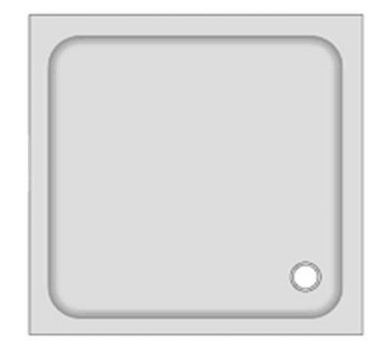 Quadratische Duschwanne 100 x 100 x 3 cm / KSB 8 Quadratische Duschwanne 100 x 100 x 3 cm / KSB 8