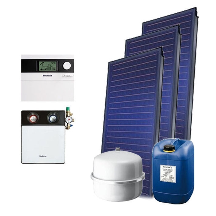 Logaplus Solarpaket mit Speicher für Aufdachmontage 3 Kollektoren