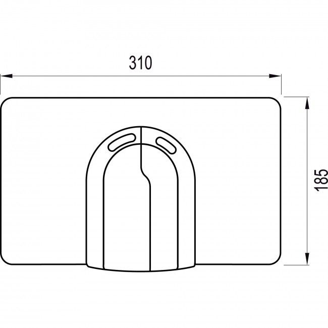 Bedienungsplatte 2100 DF mit 2-Mengen-Technik weiß - 2