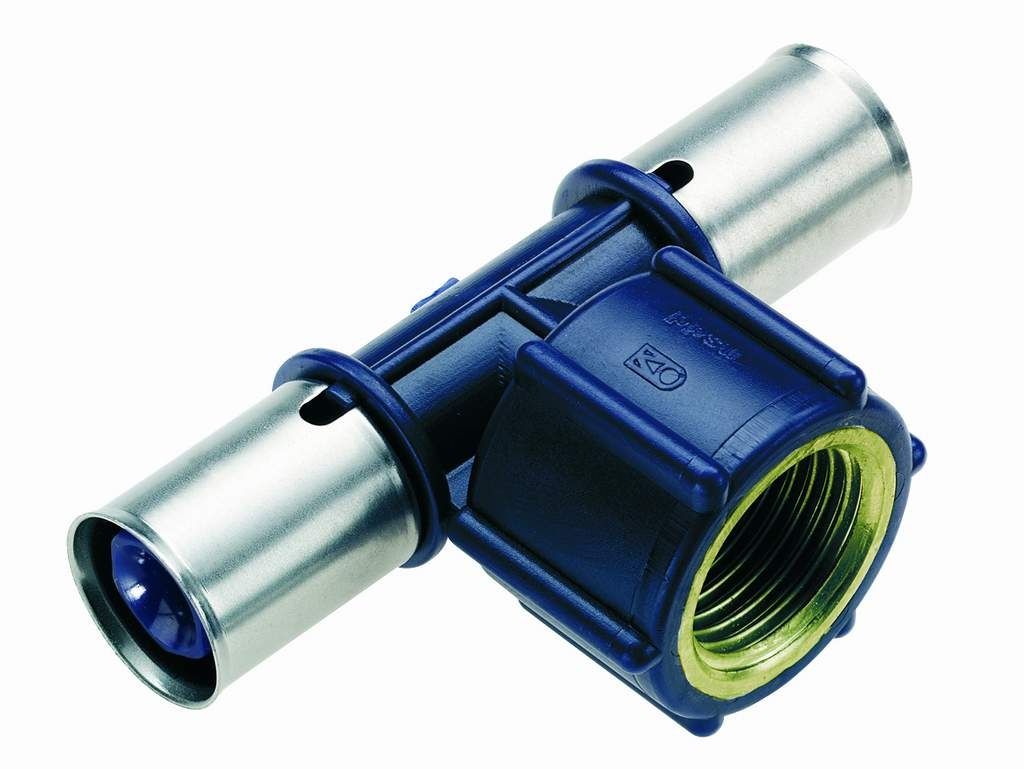K1 Pressfitting T-Stück Abgang IG 25x1/2"x25