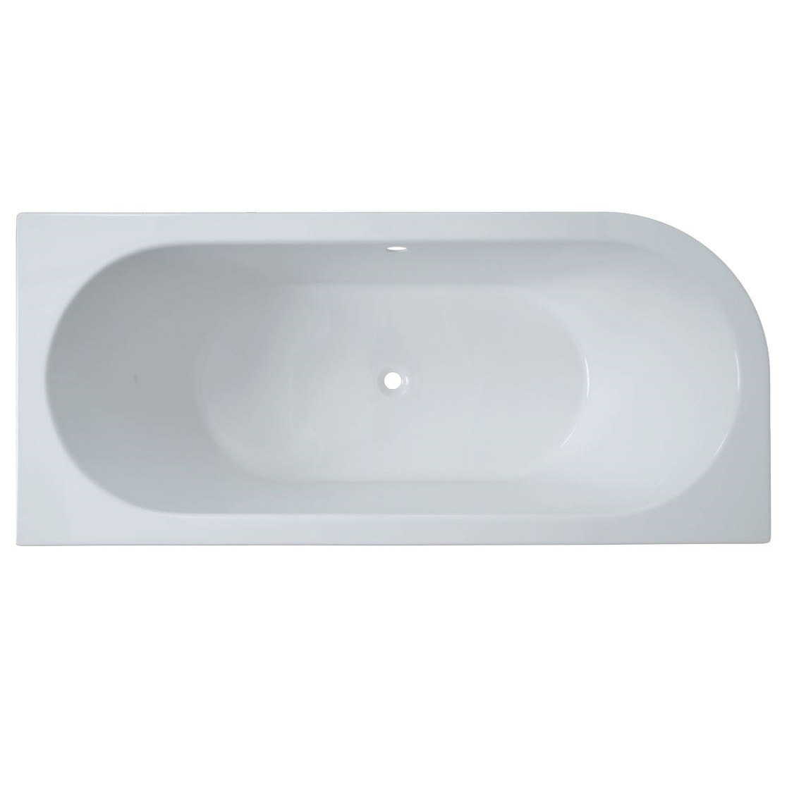 Raumsparbadewanne Alina R 180 x 90 cm, weiss - 1