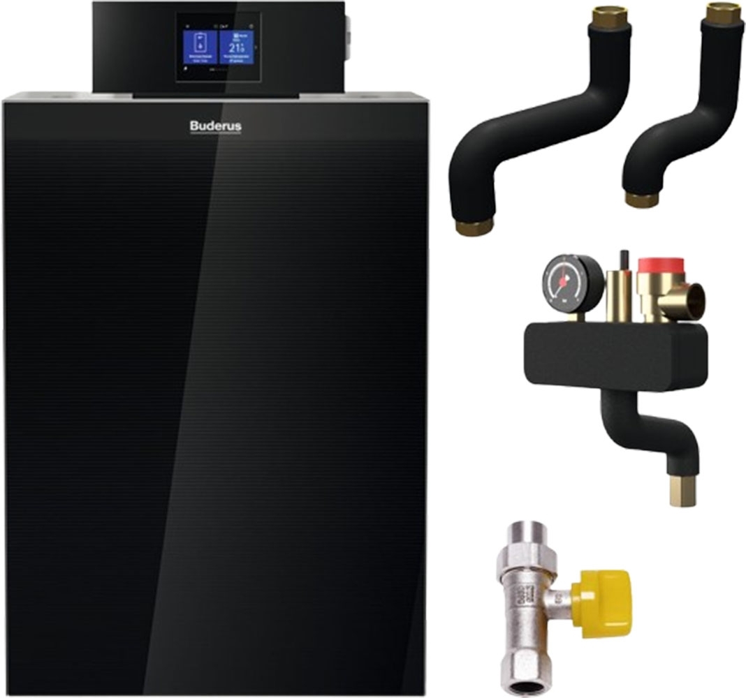 Buderus Logaplus KB182i Gas-Brennwert-Kessel Paket Gaskessel mit Reglung BC400 hybridfähig