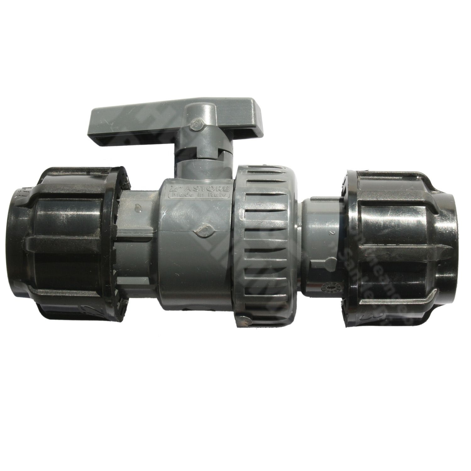 PE Kugelhahn #335 beidseitig mit PE-Verschraubung 20 mm