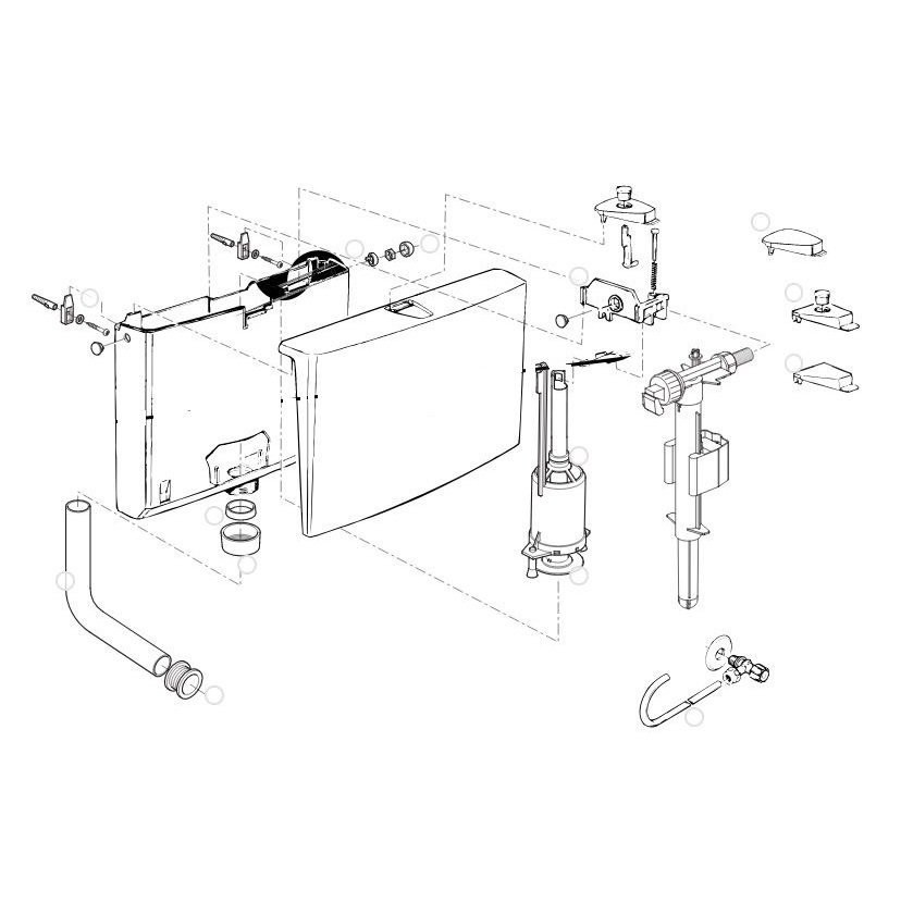 Auslaufventil für Spülkasten 570/670/870 mit Spül / Stopp - Technologie - 2