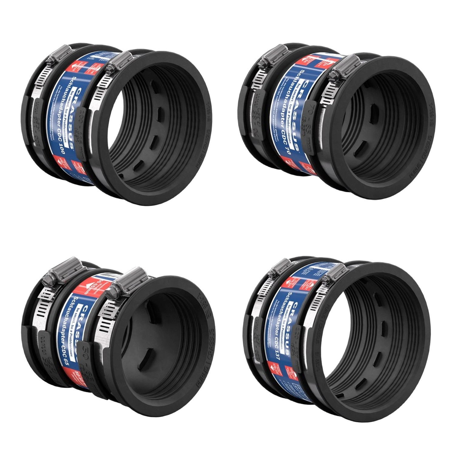 Schlauchadapter CDC Spezialverbinder für Abwasserrohre Schlauchadapter CDC Spezialverbinder für Abwasserrohre