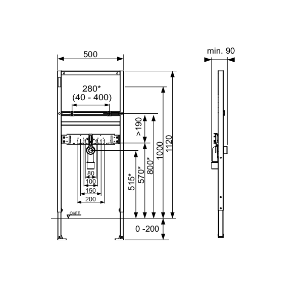 Base Modul für Waschtisch BH 112 - 2