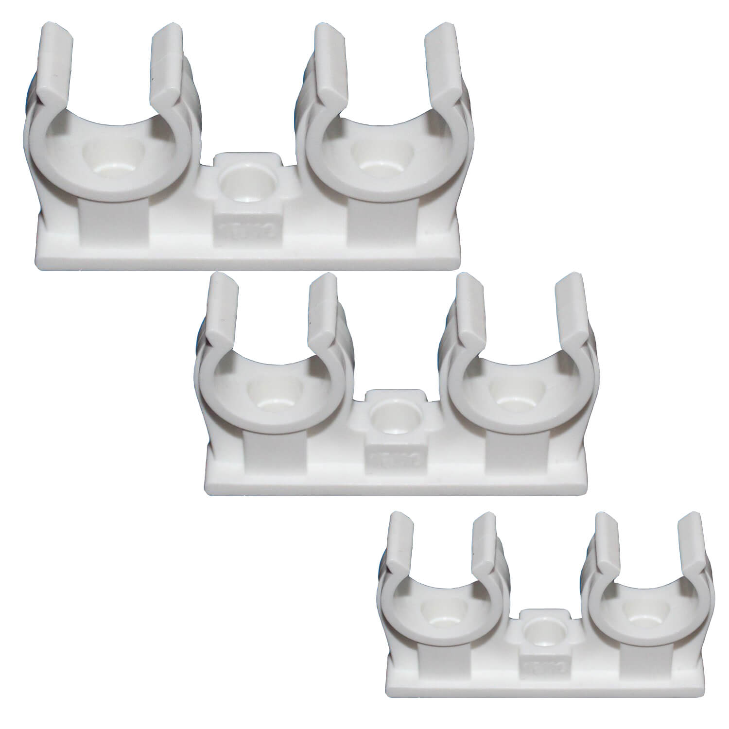 Capricorn Doppelrohrclip 18 mm weiß Capricorn Doppelrohrclip 18 mm weiß