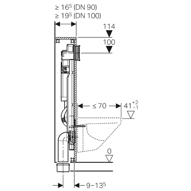 GIS Element für Wand-WC mit Sigma UP-Spülkasten - 3