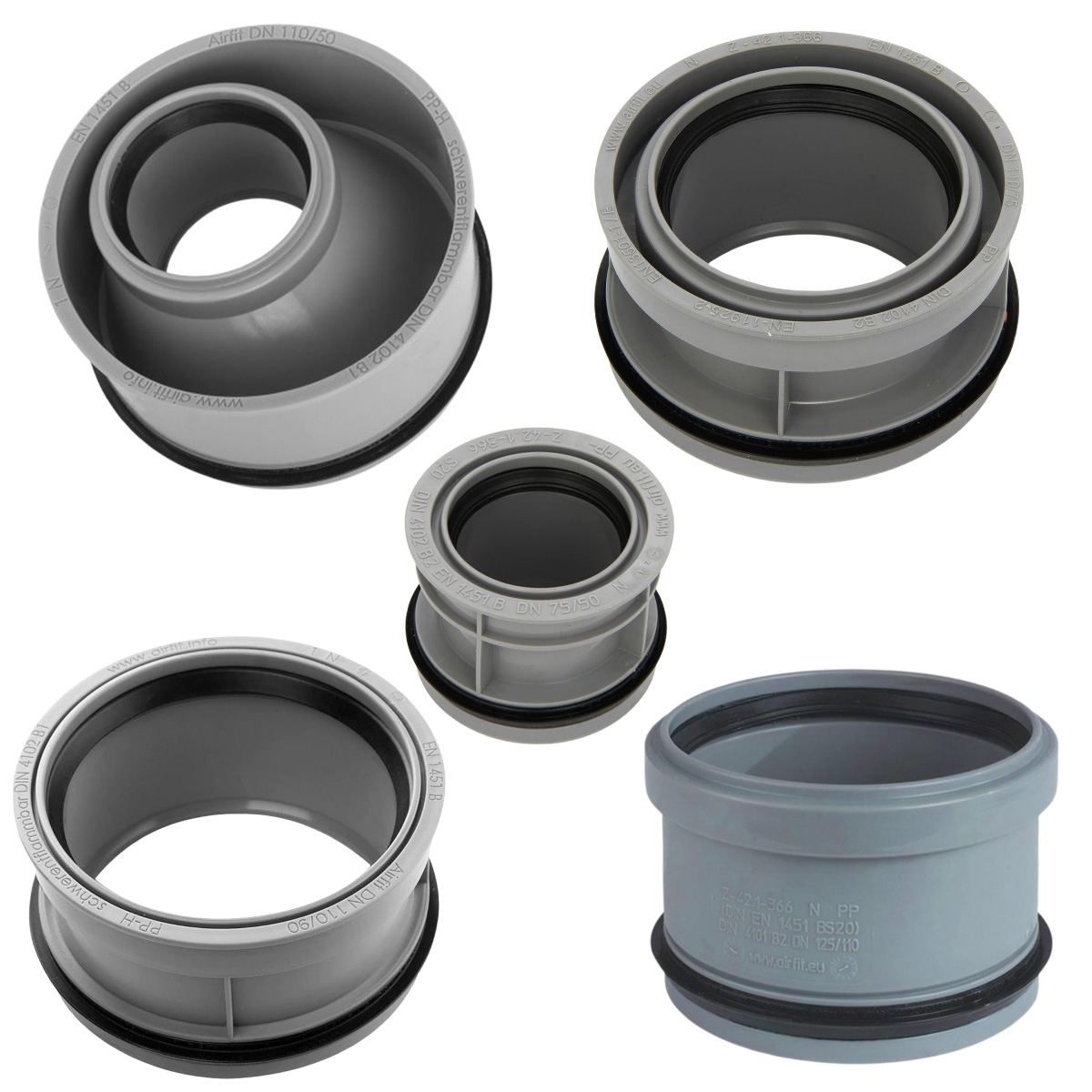 Abwasser-Innen-Reduzierstück aus PP-H Abwasser-Innen-Reduzierstück aus PP-H