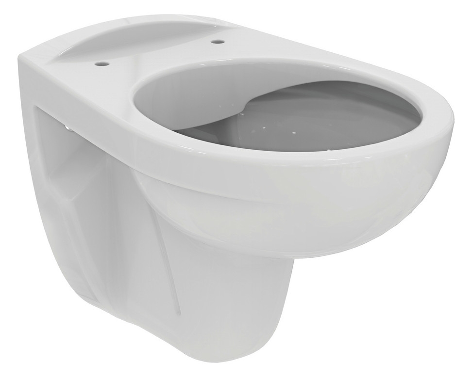 EUROVIT Wand-Tiefspül-WC spülrandlos 355 x 520 mm, weiß