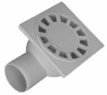 Bodenablauf mit Gitter aus Kunststoff 100x100 mm