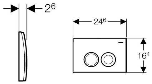 Betätigungsplatte Delta 21 chrom-seidenglanz - 2