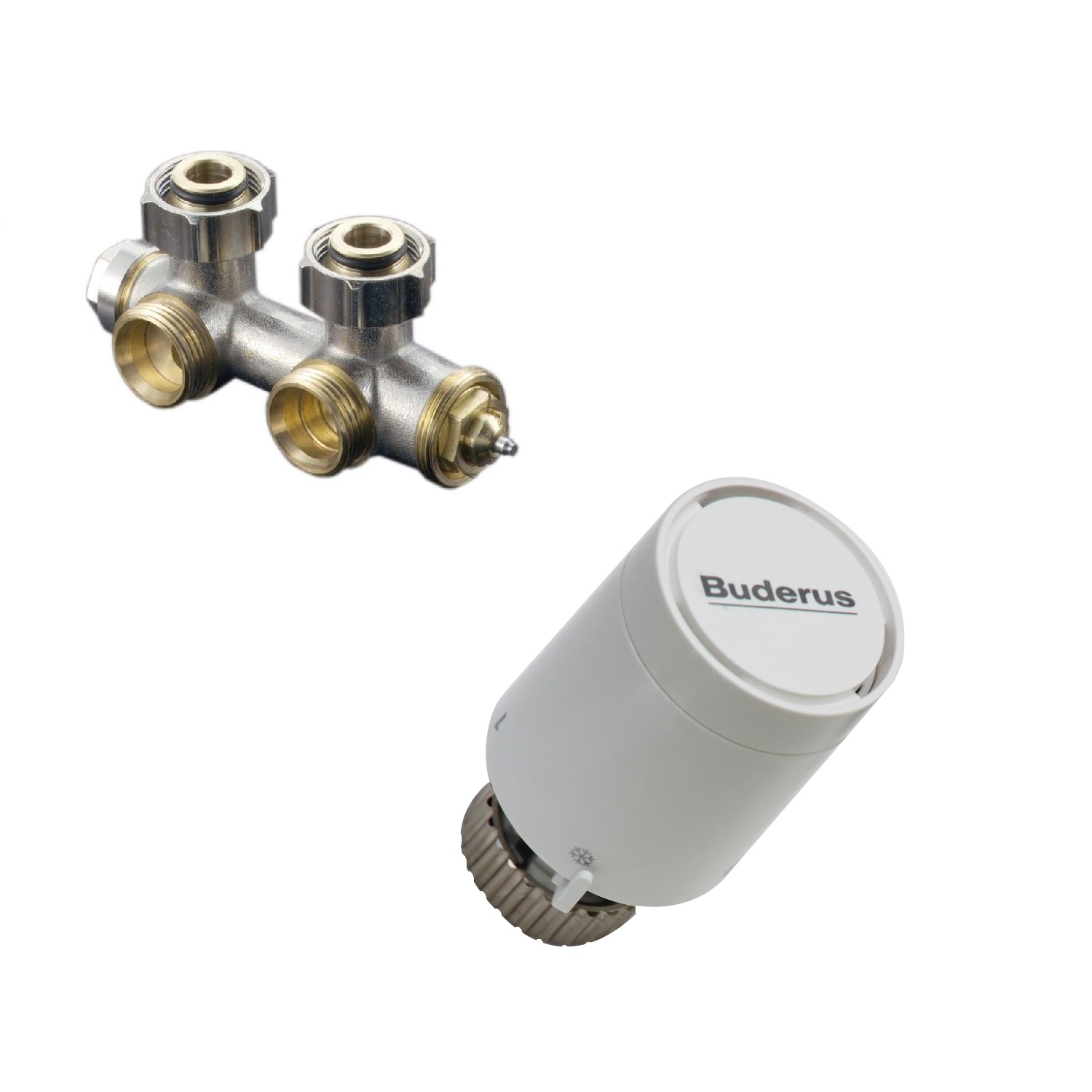 Multiblock T Eck 1/2"AG x 3/4" AG Set inkl. Thermostatkopf BH1