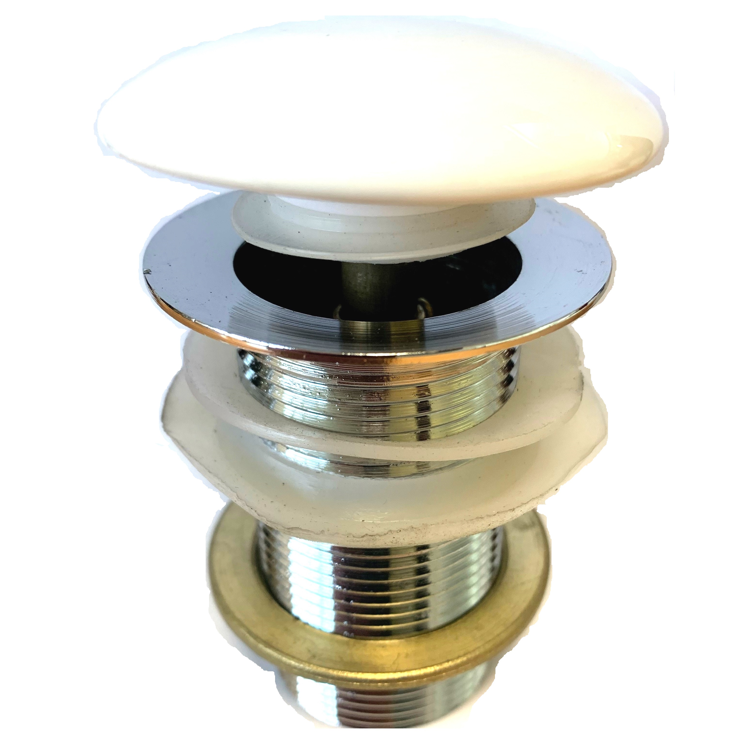 Push Open Ventil, Deckel weiß, Keramik, für Waschtische ohne Überlauf Push Open Ventil, Deckel weiß, Keramik, für Waschtische ohne Überlauf