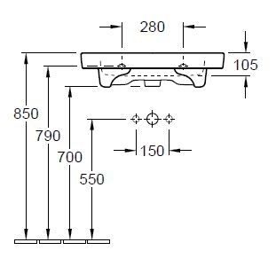 Subway 2.0 Waschtisch 650 x 470 mm - 3