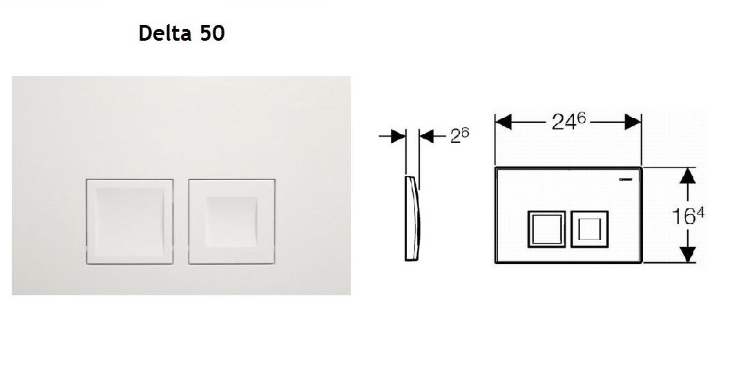 WC-Set Duofix Basic Vorwandelement mit Tiefspül WC, Delta 35, WC Sitz Soft Close - 3