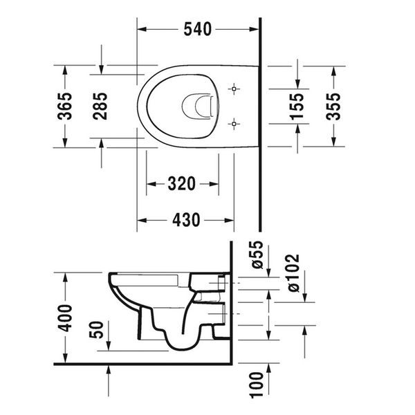 DuraStyle Basic Wand-Tiefspül-WC spülrandlos inkl. Sitz Absenkautomatik - 2