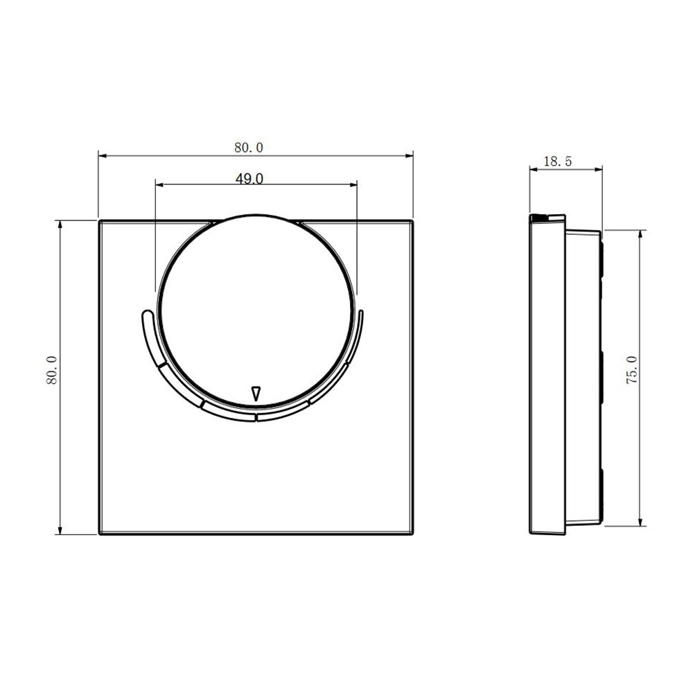 Raumthermostat RT20 230V Triac, Anlalog, Aufputz - 2