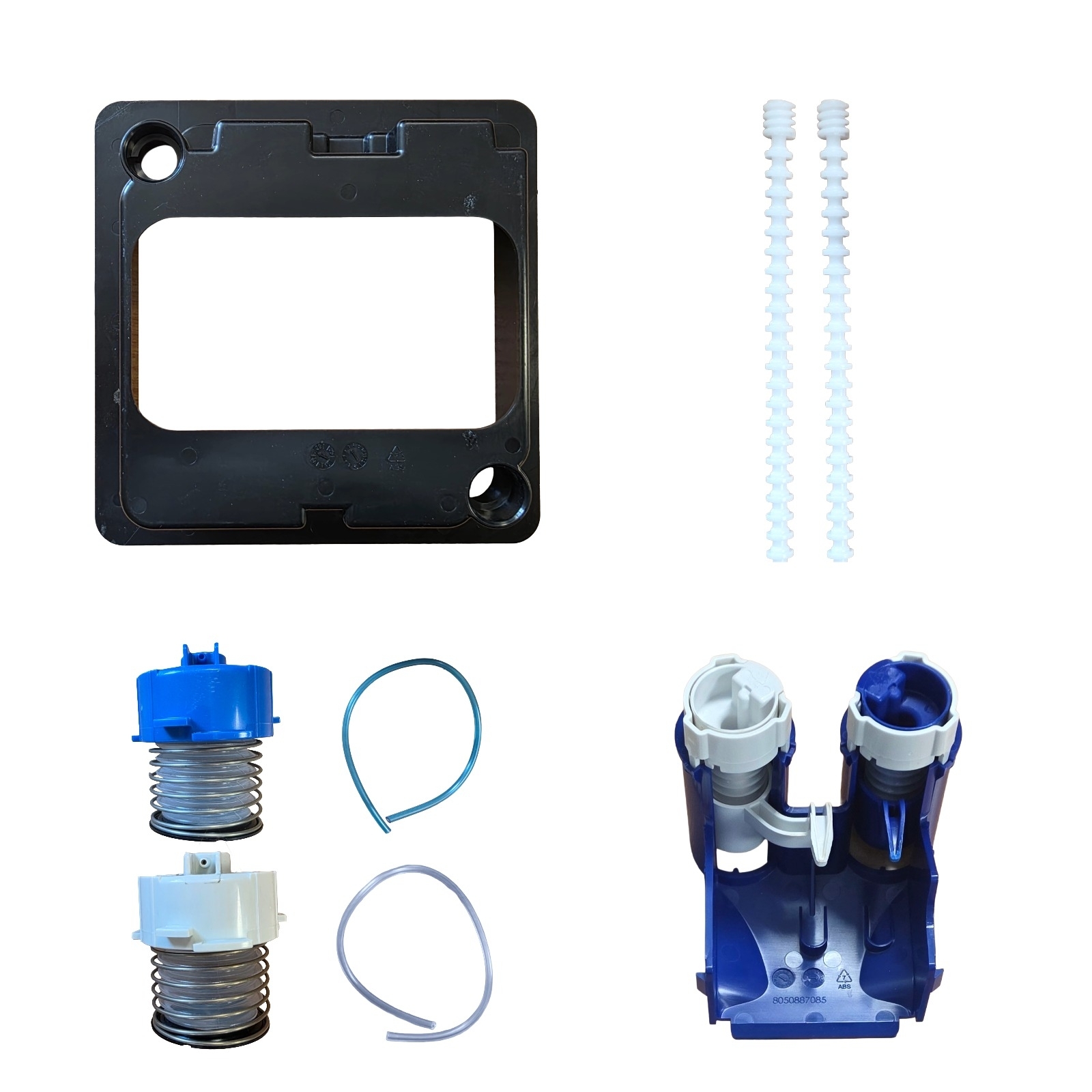 Luga (Itea DUO) pneumatische Betätigungsplatte DF Glas Schwarz für SPK XS