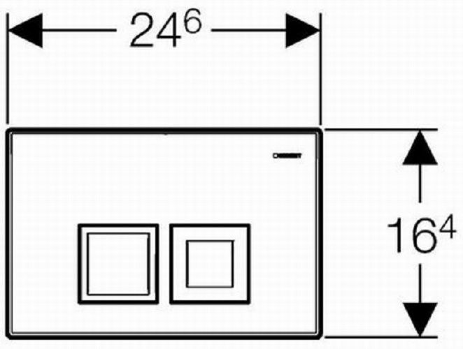 Betätigungsplatte Delta 50 weiß - 2