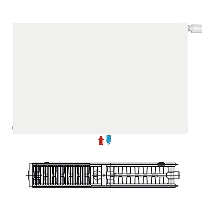Logatrend VCM-Plan.2 Ventilheizkörper Mittenanschluss Set 22-300-1000 mm weiß inkl. Befestigung