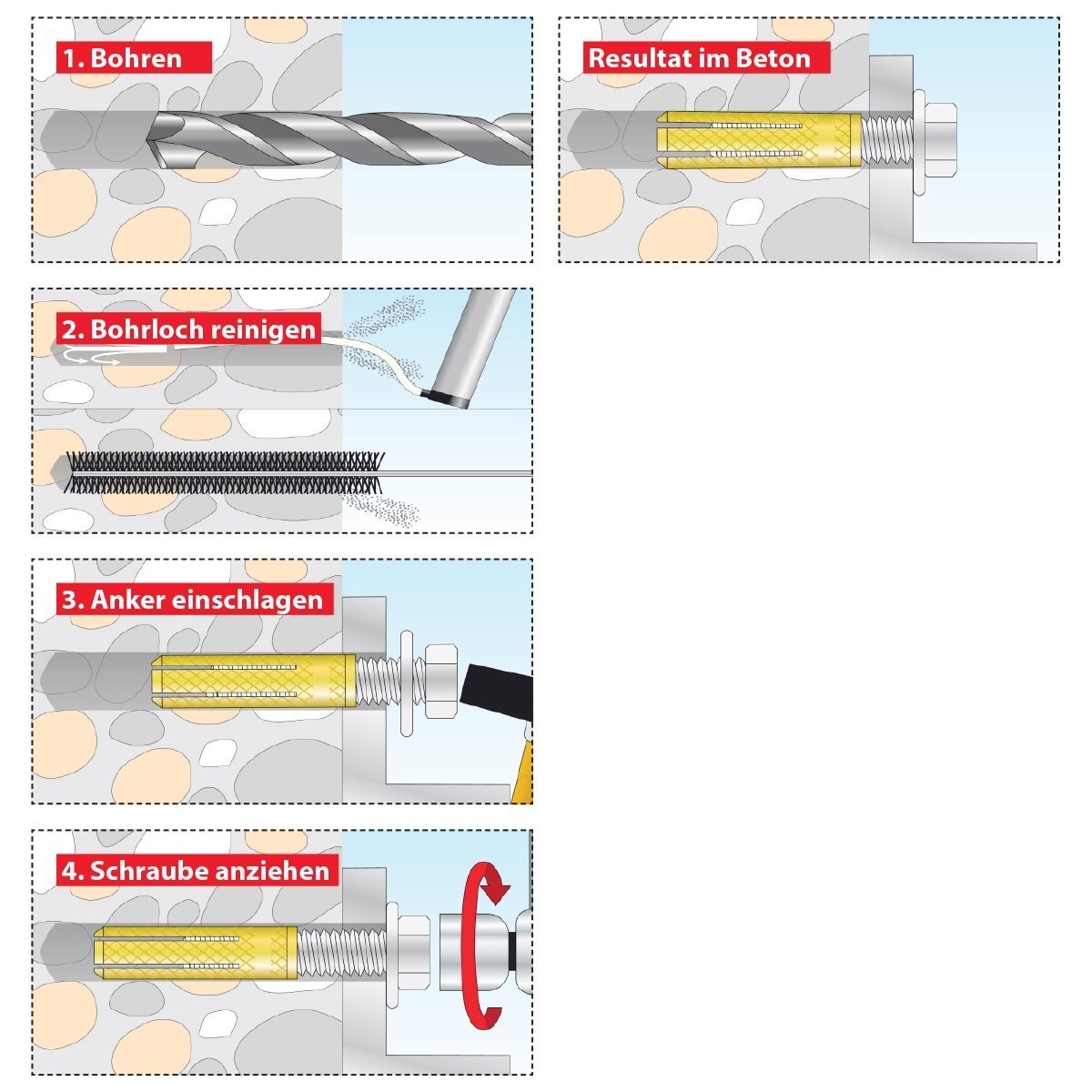 Messing-Spreizdübel Metrix M10x32 mm
