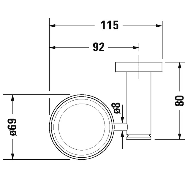 D-Code Glashalter komplett mit Glas links - 2
