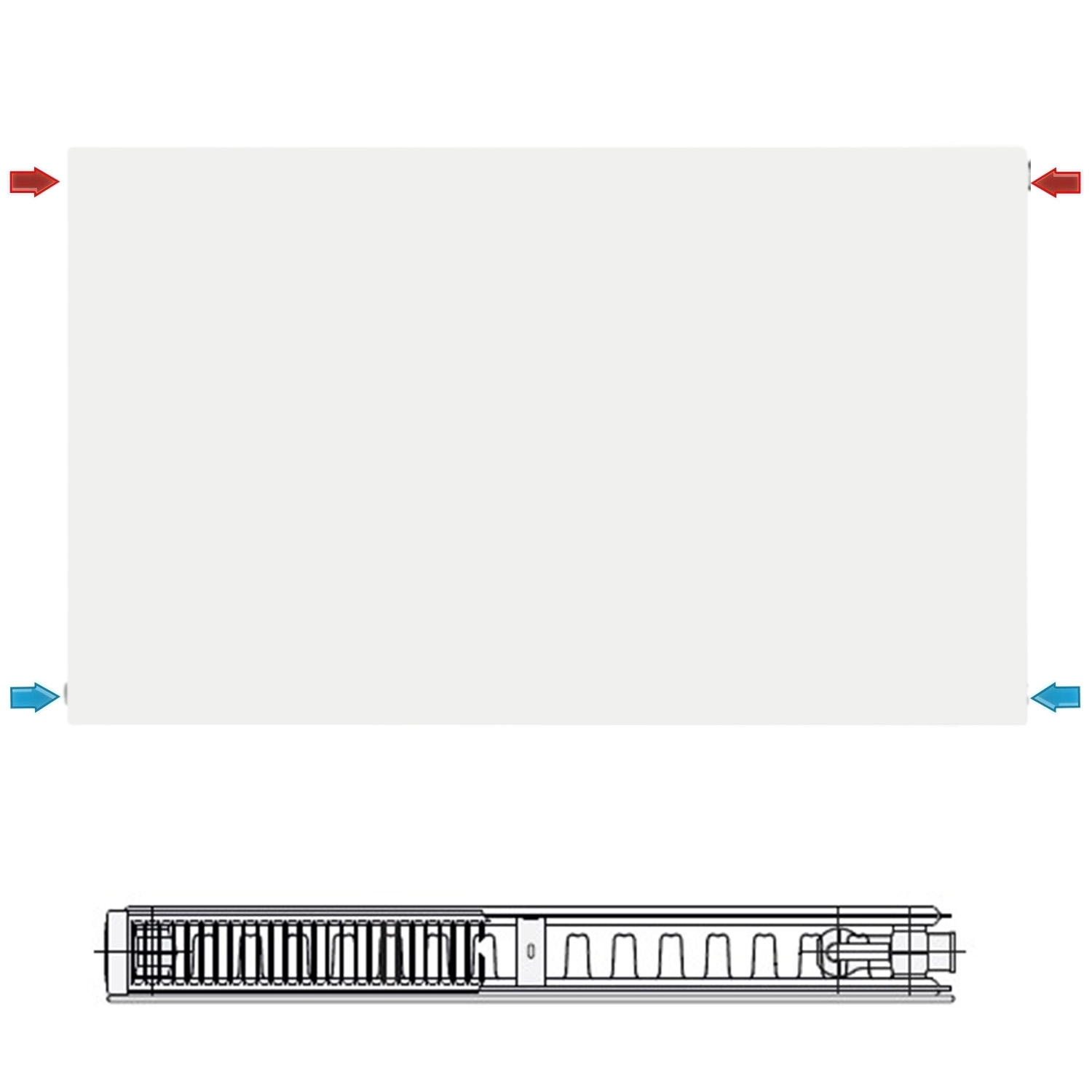 Logatrend C-Plan.2  Kompaktheizkörper Set 21-400-400 mm weiß inkl. BMSplus Schnellkonsolen und Blind