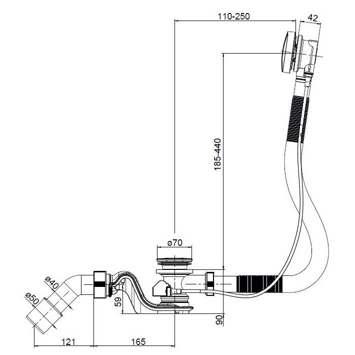 Heizung Und Sanitär In Meiner Nähe Ab- und Überlaufgarnitur inkl. Farbset chrom von Sanit