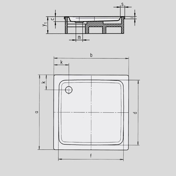 Kaldewei Duschwanne Duschplan 542-2 Mit Wannenträger – 80 X 80 X 6,5 Cm In Alpinweiß